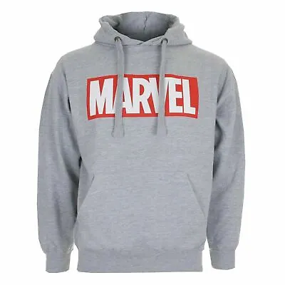 Buy Official Marvel Mens Comics Core Logo Hoodie Jumper Grey S-XXL • 24.99£