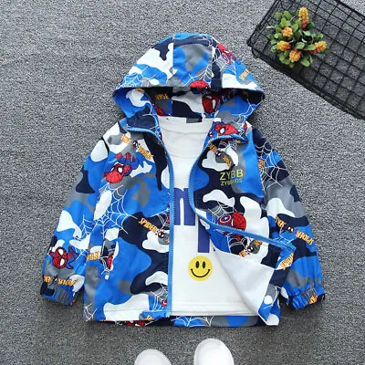 Buy NEW Kids Boys Camouflage Baseball Uniform Hooded Top Jacket Windbreaker • 10.55£
