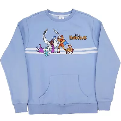 Buy Disney Store Hercules Sweatshirt Jumper Light Blue Sweater Top Size XS Adults • 44.99£