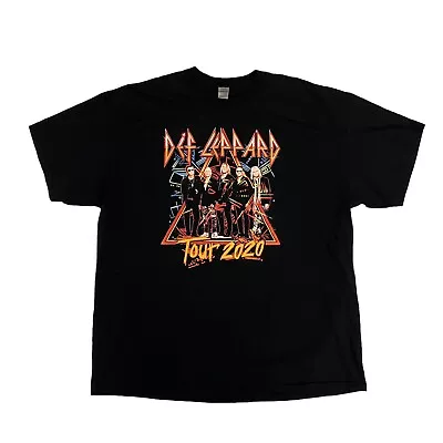 Buy Def Leppard T-Shirt Tour 2020 Black Mens 2XL Short Sleeve Music Rock Band • 15.99£