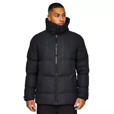 Buy Glorious Gangsta Mens Domar Short Puffer Textured Bomber Hooded Jacket *RRP £90* • 39.99£