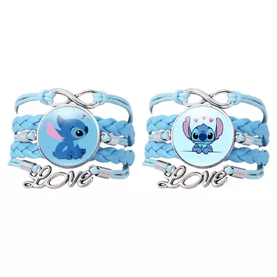 Buy Lilo And Stitch Love Charm Bracelet Anime Cartoon Comfortable Cosplay Friendship • 3.11£