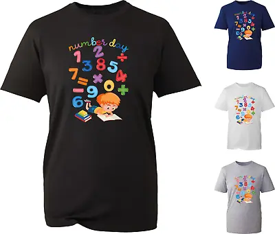 Buy Numbers Day T-Shirt Colourful Numbers Maths Day School Charity Day Gift Tee Top • 9.99£