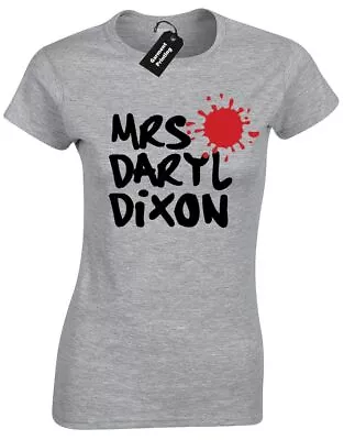 Buy Mrs Daryl Dixon Ladies Womens  T Shirt Walking Zombie Dead Inspired Casual  Top • 7.99£