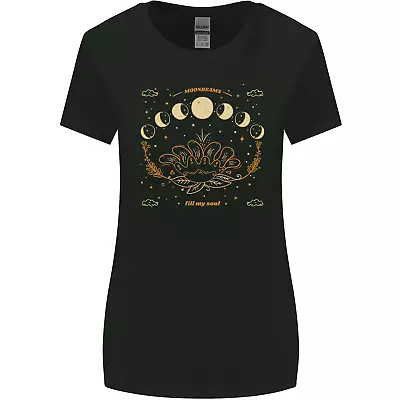 Buy Moonbeams Moon Phases Celestial Pagan Womens Wider Cut T-Shirt • 9.99£