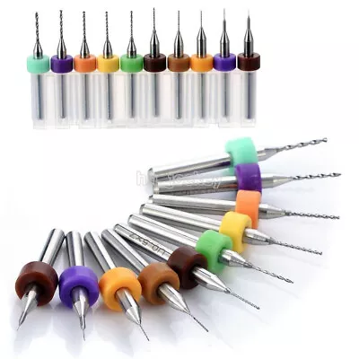 Buy 10pcs/set PCB Carbide Micro Twist Drill Bits Set Jewelry Rotary Tool 0.1mm-1.0mm • 4.39£