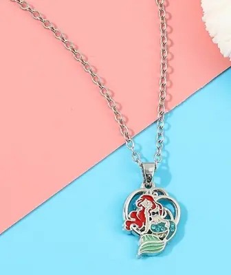 Buy The Little Mermaid Ariel Pendant And Chain Gift Jewellery Child Present Necklace • 5.99£