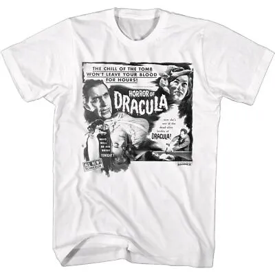 Buy Hammer Horror - Black & White Horror Of Dracula - Short Sleeve - Adult - T-Shirt • 64.30£
