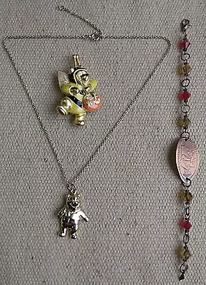 Buy Disney Jewelry Lot WINNIE THE POOH Articulating Necklace Enamel BROOCH Bracelet  • 28.91£