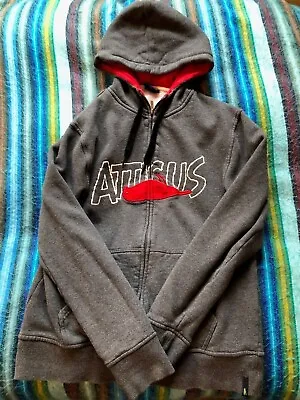 Buy Atticus Logo Hoodie Full Zipper Size Large Blink 182 Grey And Red 100% Cotton • 25£