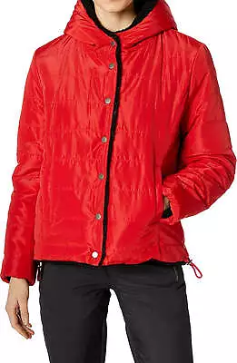 Buy Sanctuary Womens Reversible Hooded Puffer Jacket,Size Small,Red/Black • 221.02£