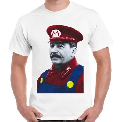 Buy Funny Design Stalin Mario Cool Vintage Gift Unisex Women Retro T Shirt 1929 • 6.35£