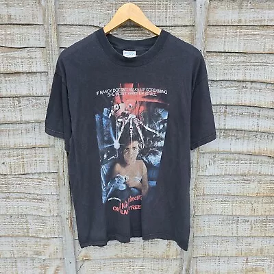 Buy Vintage Nightmare On Elm Street Horror Film T Shirt Black • 149.99£