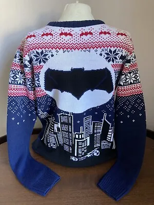 Buy Small 38  Chest - Batman DC Ugly Xmas Christmas Jumper Sweater Gotham Batmobile • 29.99£