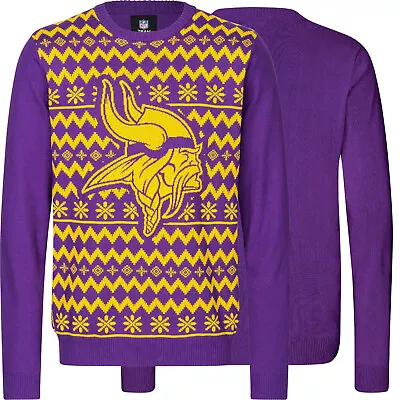 Buy NFL Ugly Sweater Minnesota Vikings Jumper Christmas Big Logo 2-Color Xmas • 55.93£