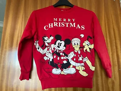 Buy Next Disney Mickey Mouse Christmas Sweat Top Age 6-7yrs • 5£