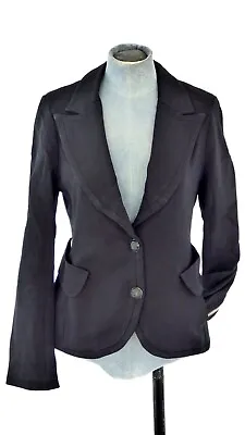 Buy Womens Black Blazer Tailored Fitted Suit Jacket Belair Paris Designer French 8 • 9.99£