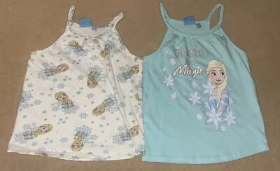 Buy 2x Girls Frozen T Shirts 4-5 Years  • 3£