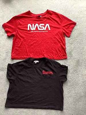 Buy 2 T Shirts Black & Red Size M Nasa & Dream ! Bust Upto 38 Inch • 6£