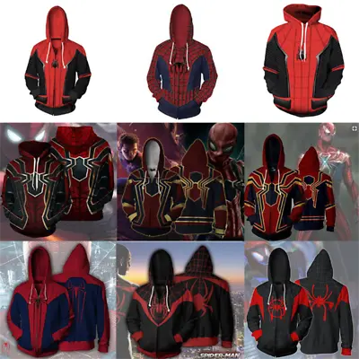 Buy The Avengers SpiderMan Anime Men Hoodies Coat Sweatshirt -Cosplay Sweater Jacket • 34.49£