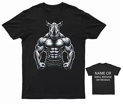 Buy Bulking Rhino Gym T-Shirt – Unleash Your Beast Mode • 12.95£