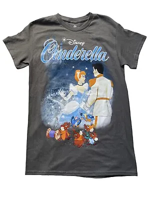 Buy Disney Princess Cinderella Grey Short Sleeve T-shirt Size Small- Juniors • 20.81£
