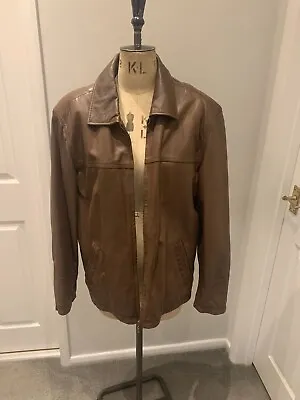 Buy Racing Green Brown  Medium Male  Leather Jacket • 35£