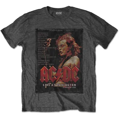 Buy AC/DC- DONINGTON SET LIST 91 Official T Shirt Mens Licensed Merch New • 16.95£