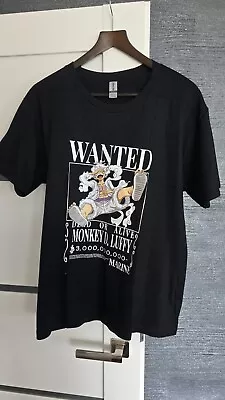 Buy Manga Anime One Piece MONKEY D LUFFY White Unisex T-Shirt L NEW 100% Cotton  • 16.50£