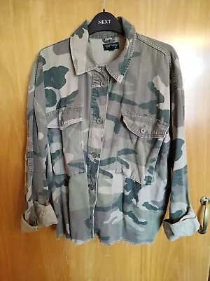 Buy Topshop Camouflage Jacket Size 14 • 10£