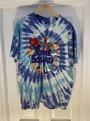 Buy Nike Lebron X Space Jam 2 Tune Squad Tie Dye T-Shirt DH3823-100 Size M Loose Fit • 18.50£