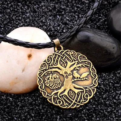 Buy Tree Of Life Norse Viking Odin Pendant Warrior Mens Chain Necklace Jewelry • 3.11£