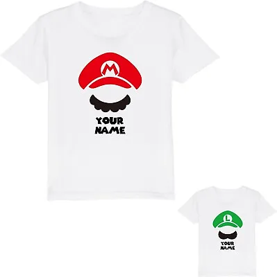 Buy Personalised Super Mario Luigi Your Name T-Shirt Mario Bros Game Series Tee Top • 8.99£