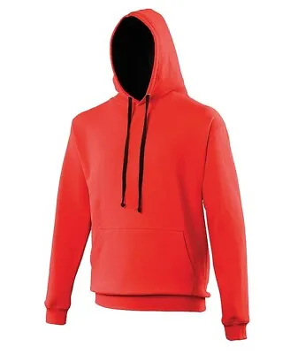 Buy AWDis Just Cool Varsity Hoodie Contrast Hood Casual Pullover Hooded Sweatshirt • 19.99£