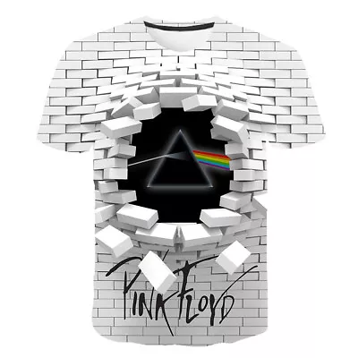 Buy Kids Adult 3D Pink Floyd Rock Band Casual Short Sleeve T-shirt Tee Pullover Top • 6.99£