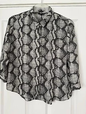 Buy New Without Tags MONKI Snake Print Long Sleeves Size M  Shirt • 10£