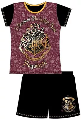Buy Harry Potter Childrens 2 Piece Shortie Pyjama Set, Letter From Hogwarts, Age 5-6 • 6.99£