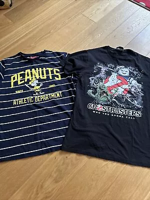 Buy Bundle - Primark - Ghostbusters & Peanuts / Snoopy T-shirts - Size Medium • 3.99£