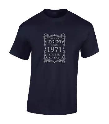 Buy Premium Legend Since 1971 Mens T Shirt 50th Birthday Gift Idea Present Funny • 7.99£