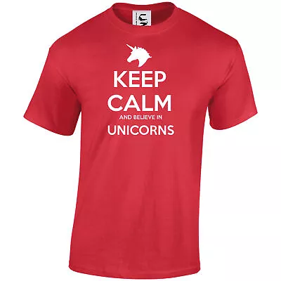 Buy Keep Calm And Believe In Unicorns Children T-shirt Gift All Sizes Adults & Kids • 9.99£
