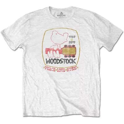 Buy Woodstock Peace Love Music Official Tee T-Shirt Mens • 15.99£