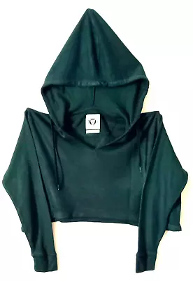 Buy Urban Outfitters Hoodie Dark Green Size Medium Womens Cropped Hoodie • 5£