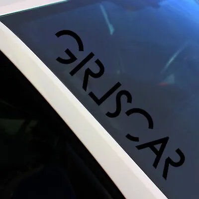 Buy Windshield Sticker Girlscar 2 Black Gloss Sticker Tuning Car FS128 • 8.63£