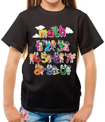 Buy Girls Boys Numbers Day Kids Tshirt Math Symbols 2024 School Fun Gift T-Shirt Tee • 10.49£