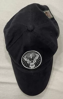 Buy Jagermeister Flex Fit Hat Cap Black Embroidered White Stag Jager Logo Promo M-L • 4.72£