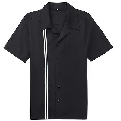 Buy Vintage Retro Bowling Shirts Plus Size Shirts Rockabilly Clothing For Men • 19.07£