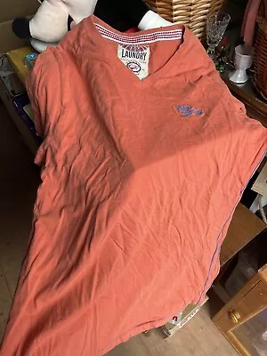 Buy Tokyo Laundry Mens Orange Cotton T-Shirt Size L • 3£