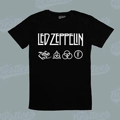 Buy Unisex LED ZEPPELIN Heavy Metal Hard Rock Music ARTIST Band Graphic Tee T-Shirt • 24.78£