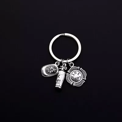 Buy  2 Pcs Metal Keychains Fireman Jewelry Mens Gift Alternative • 5.68£