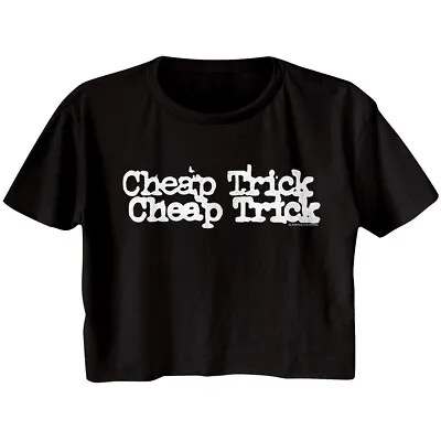 Buy Cheap Trick Band Logo Repeat Women's Crop Top T Shirt Rock Music • 24.61£